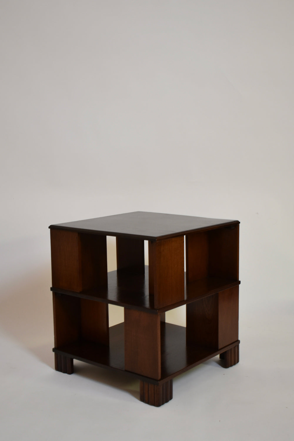 Square side table palm wood, 1930s.