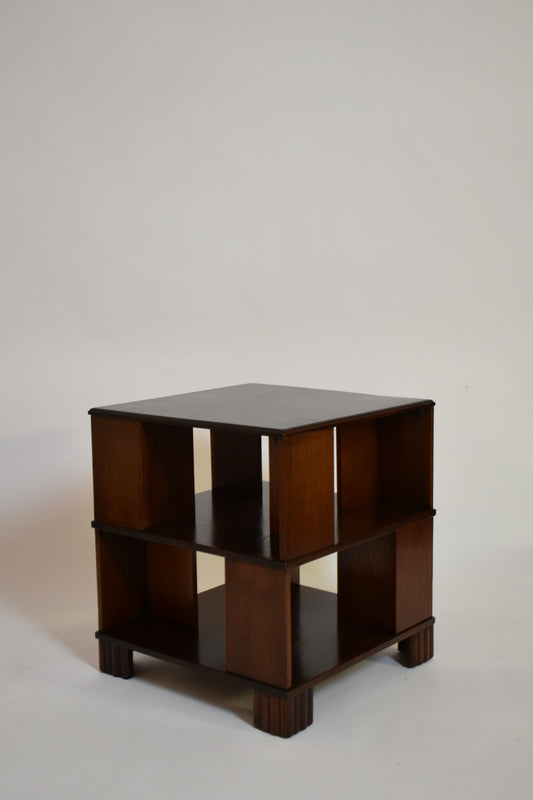 Square side table palm wood, 1930s.