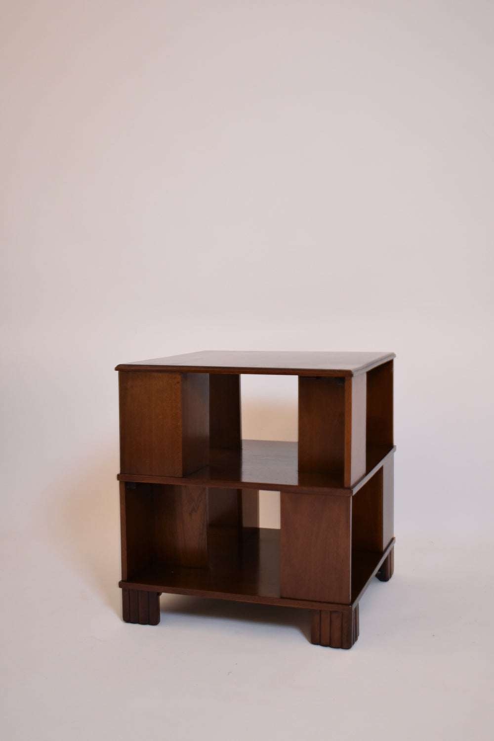 Square side table palm wood, 1930s.