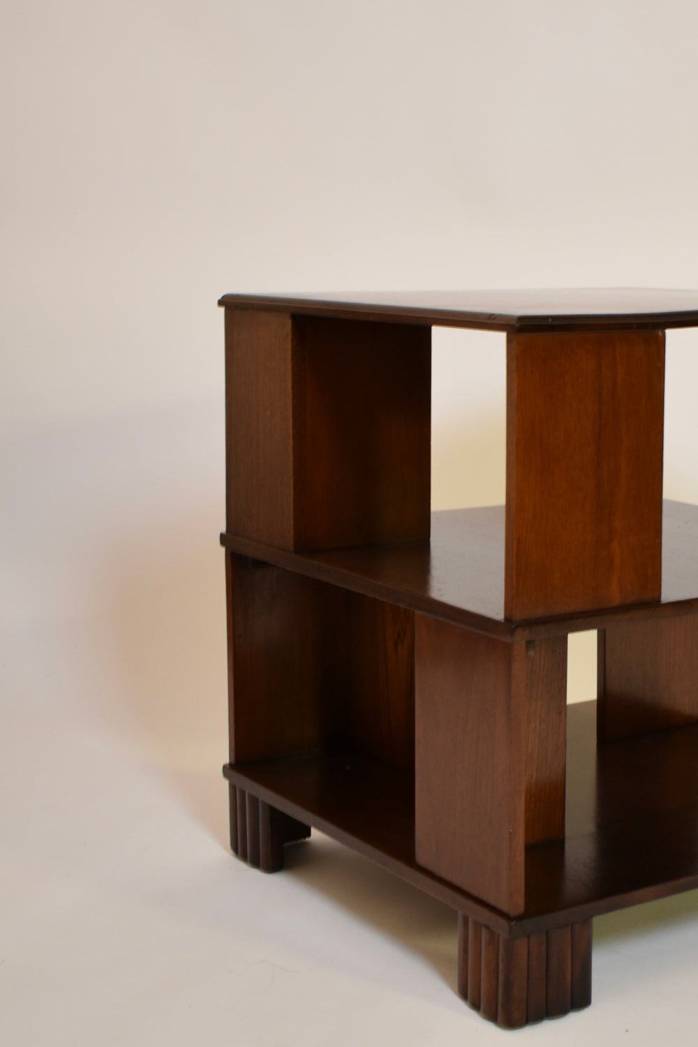 Square side table palm wood, 1930s.