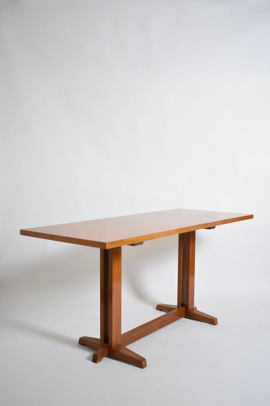 Light wood console table, 1970s.