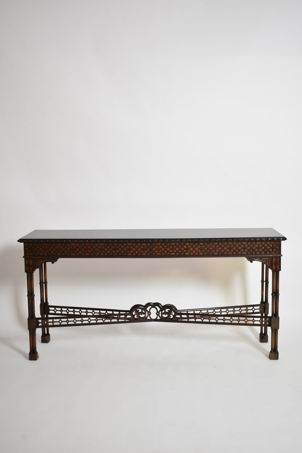 Chippendale carved wood console table, XIXth c.