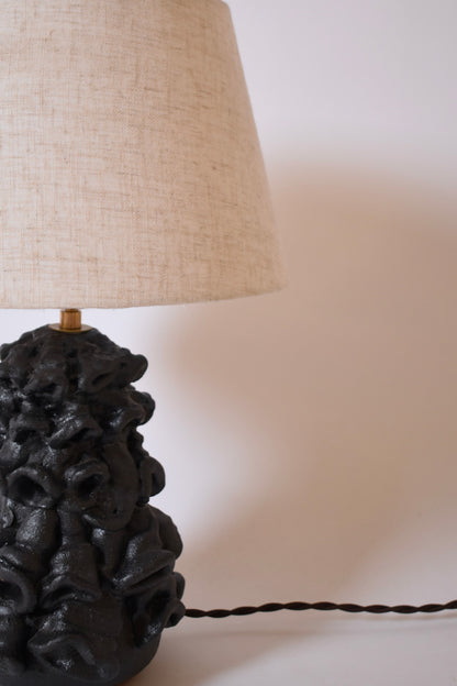 Pair of black mat organic lamps by Helder, 2024.