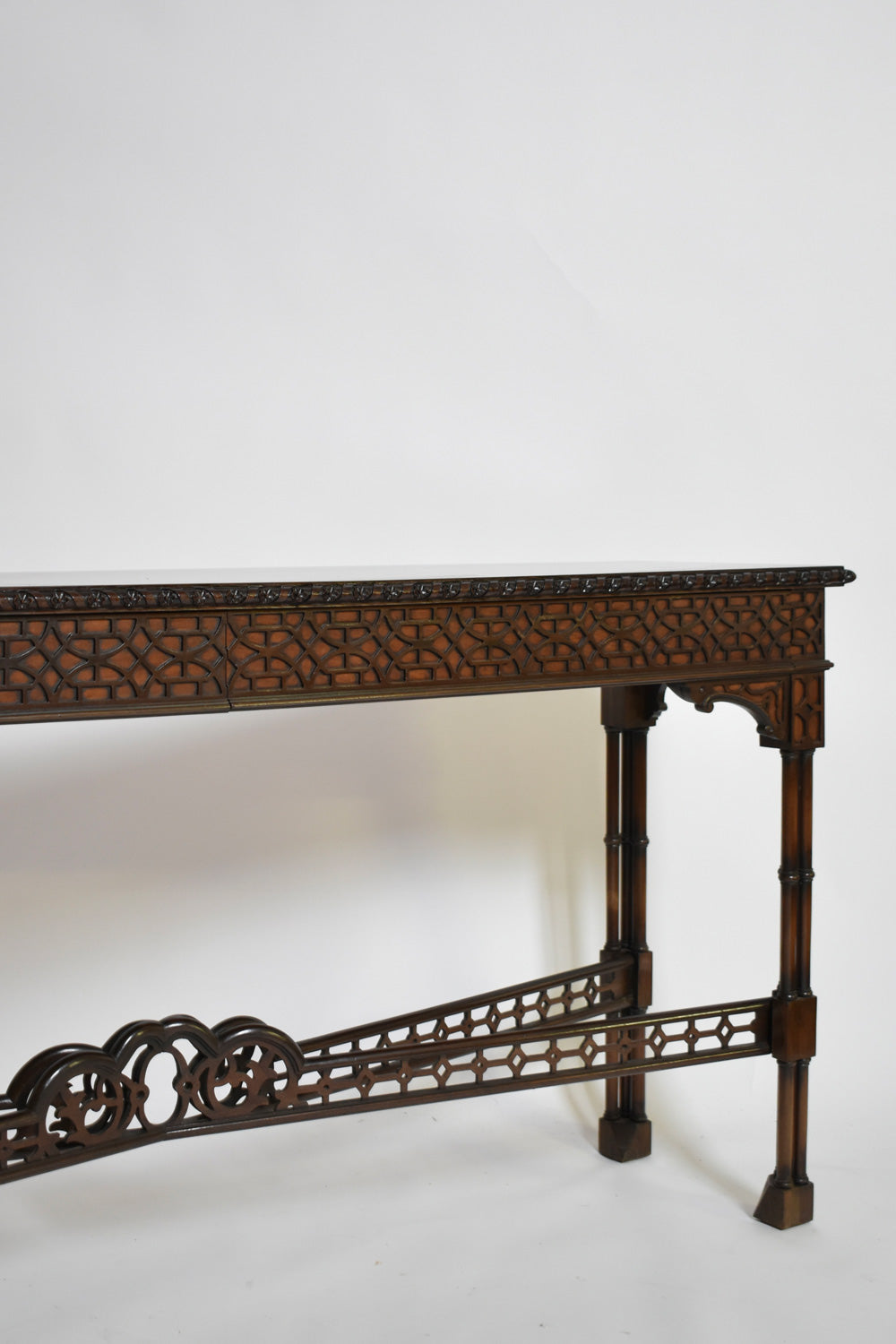 Chippendale carved wood console table, XIXth c.