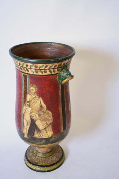 Neoclassical polychrome baluster vase, 1970s.