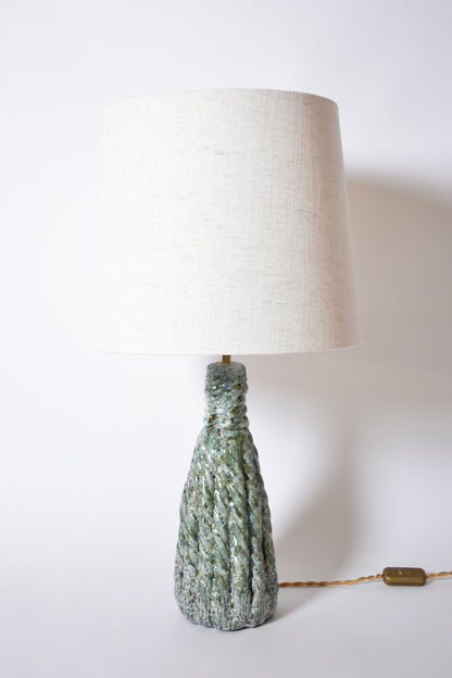 "Villandry" 32cm light blue honey ceramic lamp, Barracuda edition.