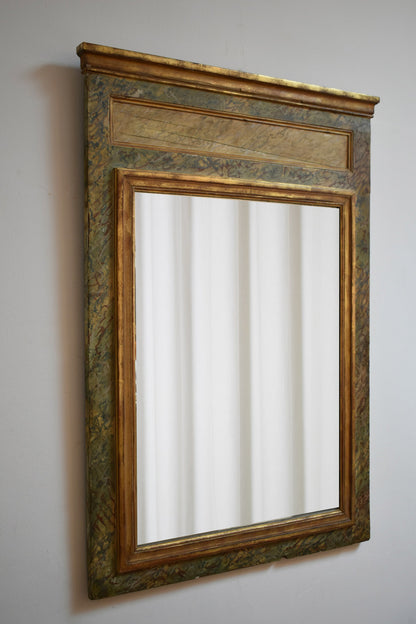 Marble trompe l'oeil mirror, 1940s.
