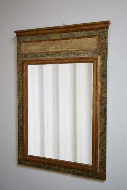 Marble trompe l'oeil mirror, 1940s.