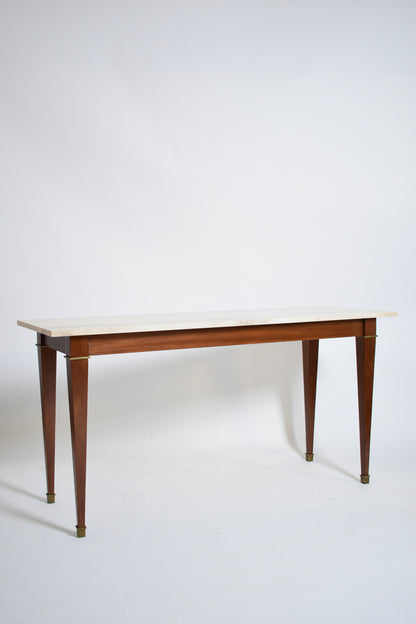 Neoclassical mahogany console table, 1960s.