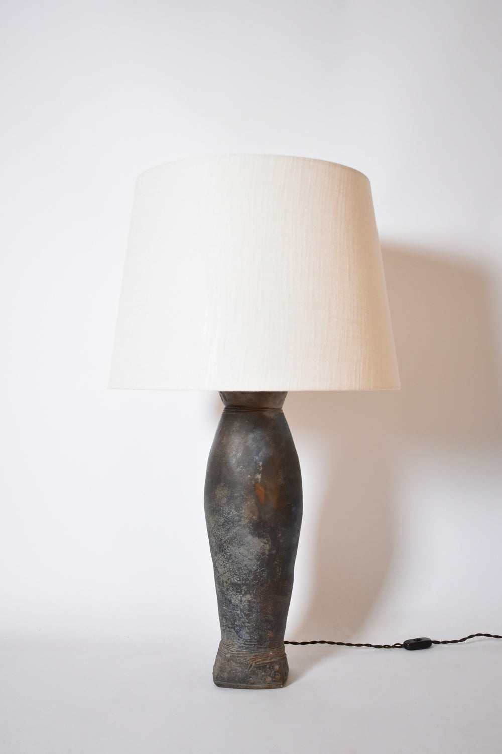 La Borne large stoneware oblong lamp , 1970s.