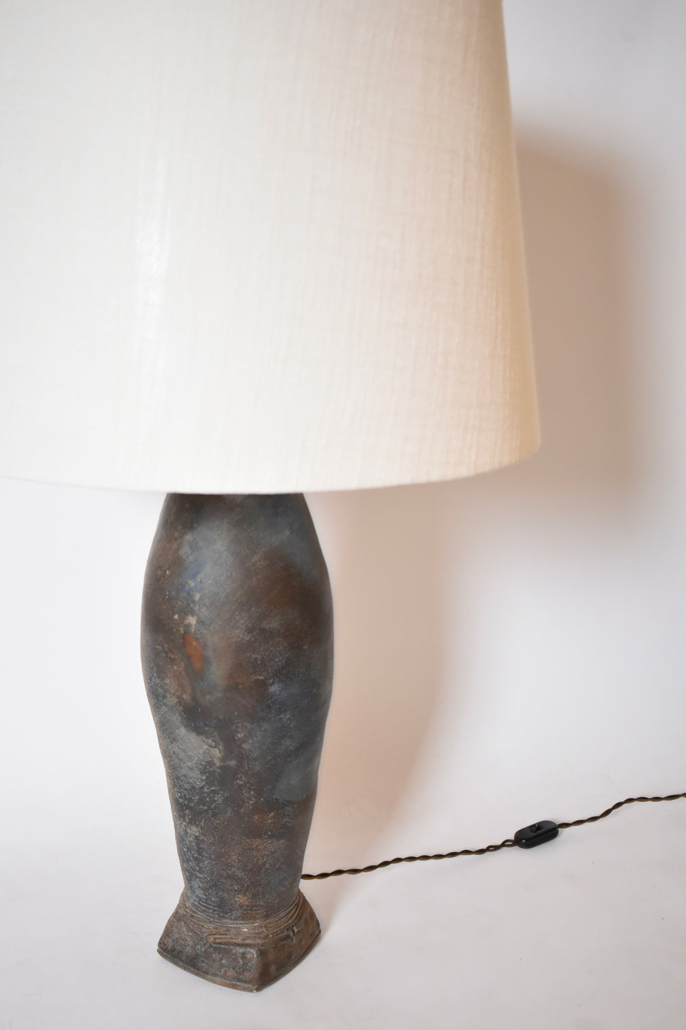 La Borne large stoneware oblong lamp , 1970s.