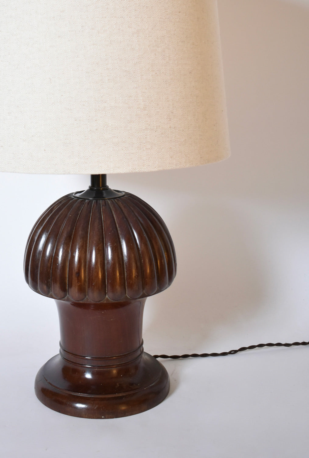 Pine shape wooden lamp, 1930s.
