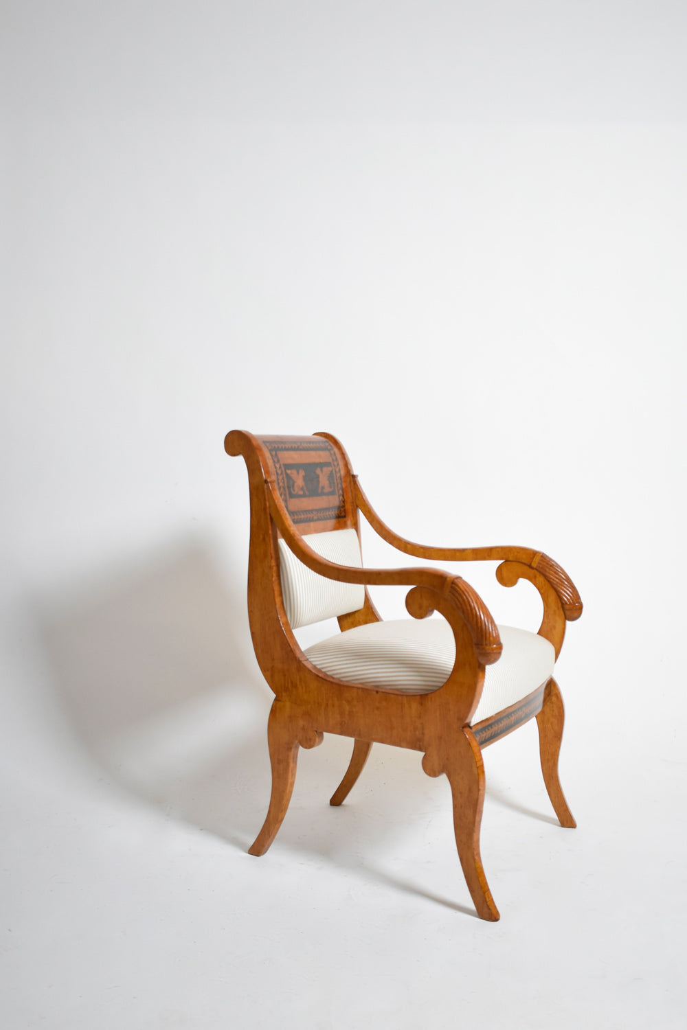 Pair of etruscan armchairs, XIXth c.