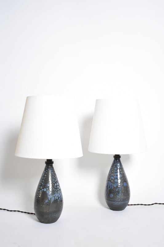 Pair of Primavera stoneware lamps, 1930s.