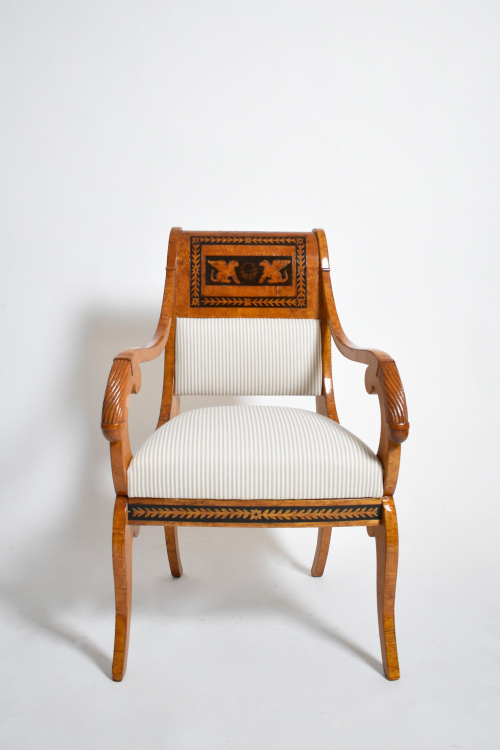 Pair of etruscan armchairs, XIXth c.