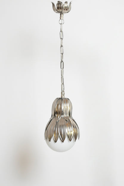 "Normandy" 27cm silver finish pendant lamp, Barracuda edition.