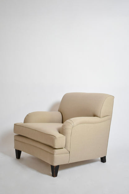 Pair of Jean-Michel Frank style armchairs, 1960s.
