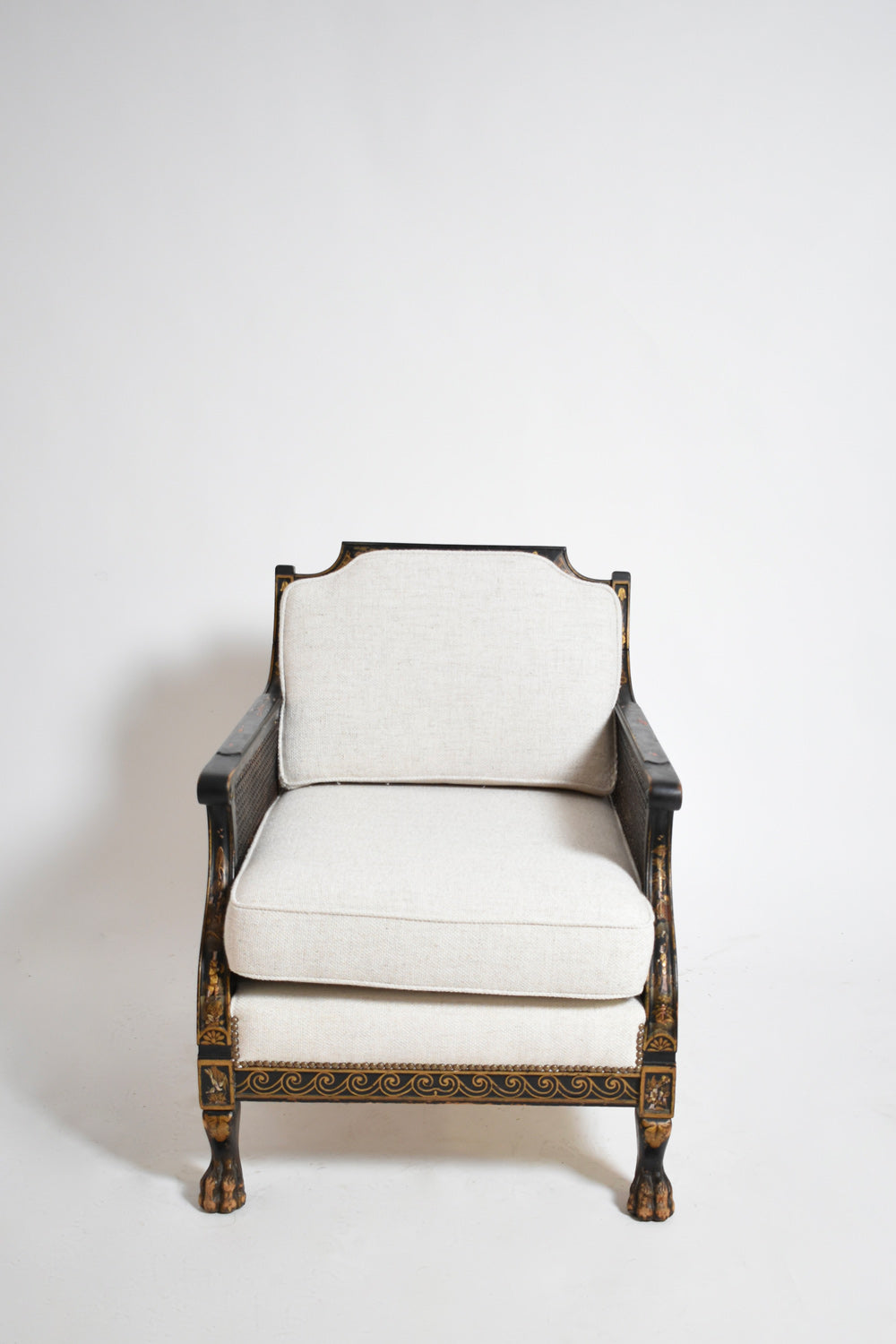 Chinese style lion paw feet armchair, XIXth c.