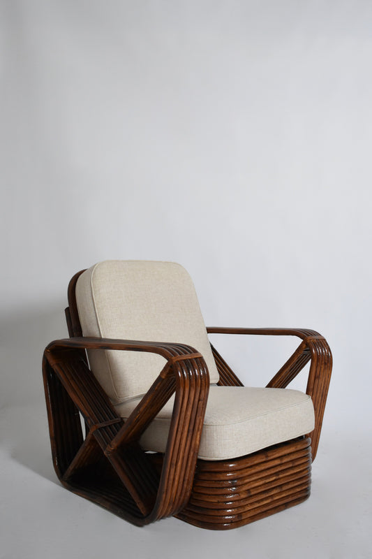 Rattan armchair, 1940s.