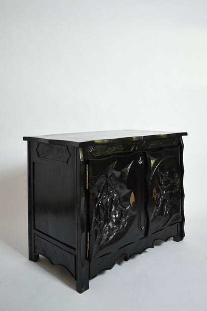 Johnny Ludécher brutalist dancers cabinet, 1950s