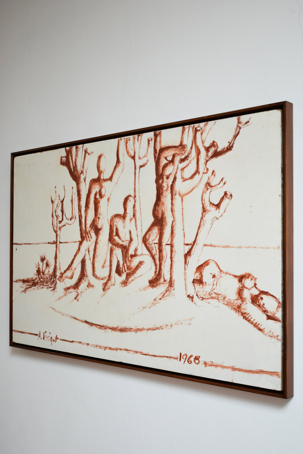 Lively landscapes with nude figures, 1960s.