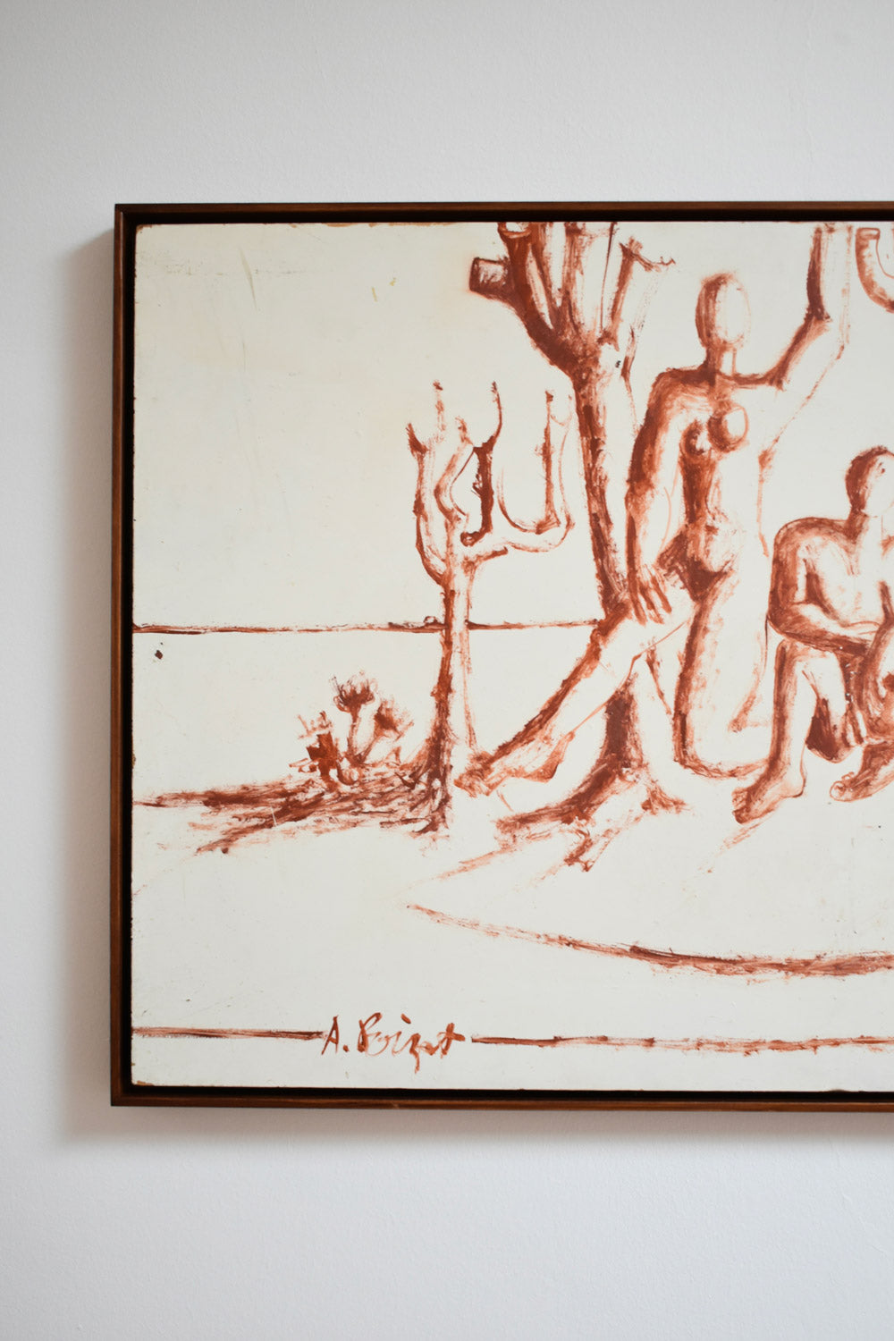 Lively landscapes with nude figures, 1960s.