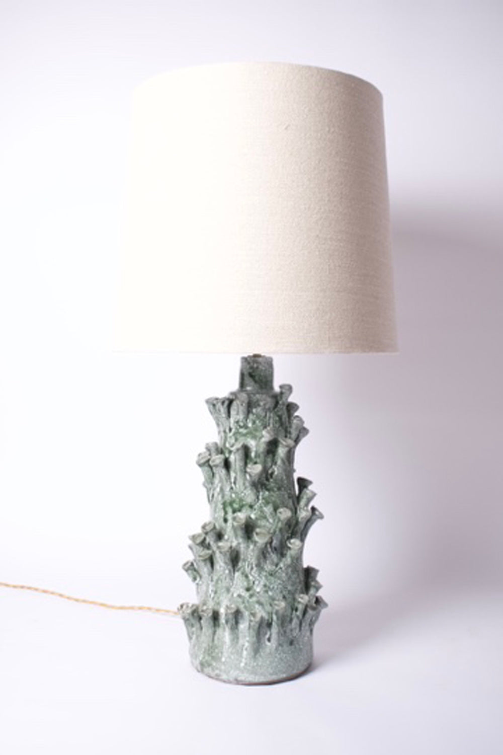 "Belize" 45cm green marbled lamp, Barracuda Edition.