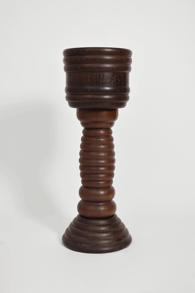 Wooden vase column, 1960s.