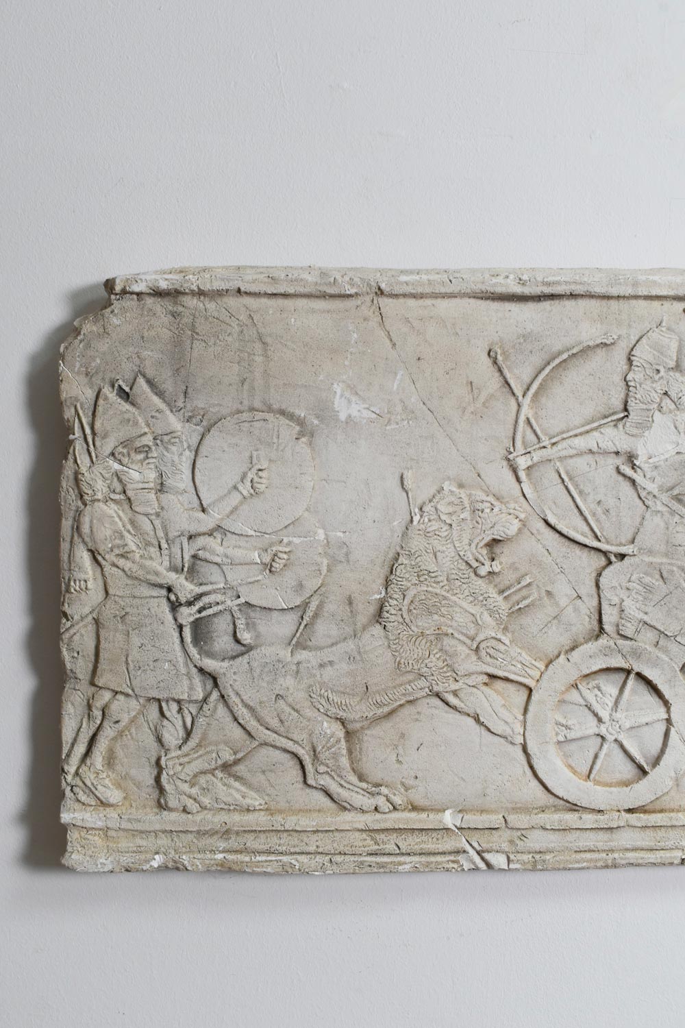 Antiquity cast wall plaster low relief, 1960s.