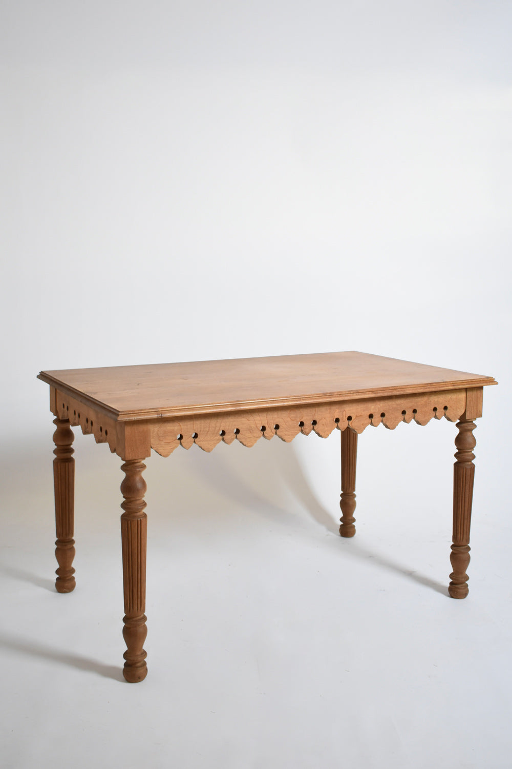 Turned oak console table, XIXth c.