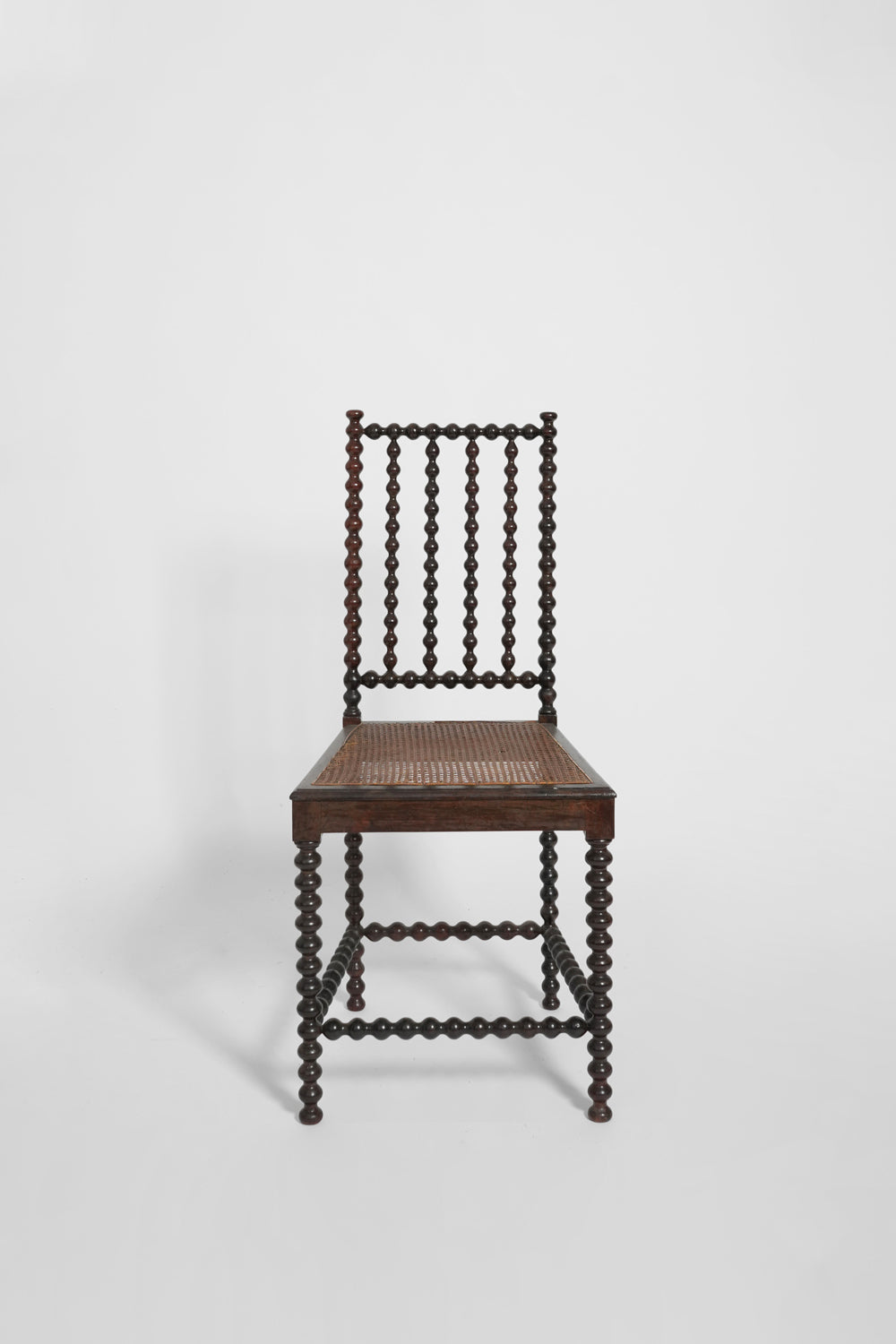 Turned wood and canning chair, XIXth c.