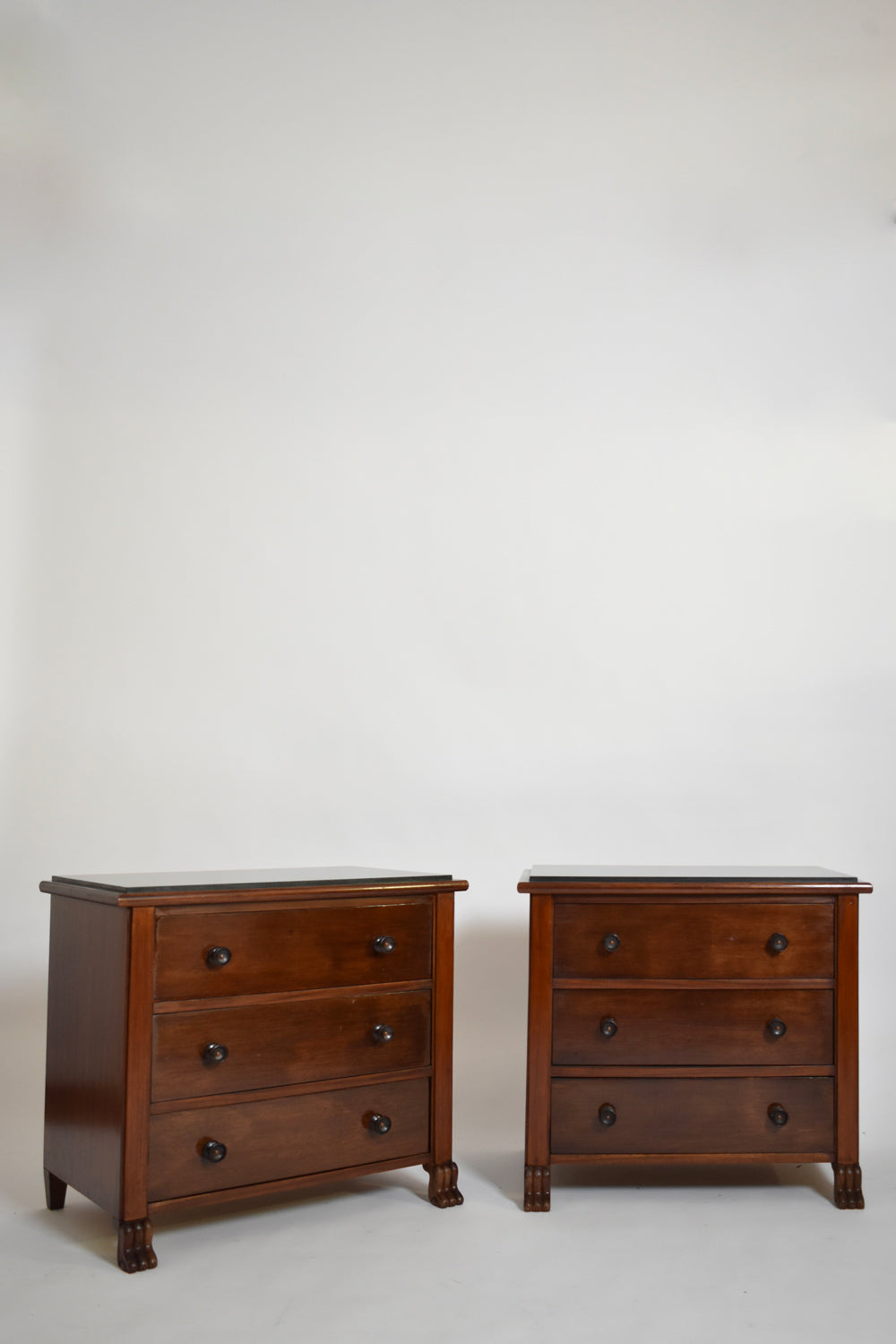 Pair of lion paws bedside tables, 1960s