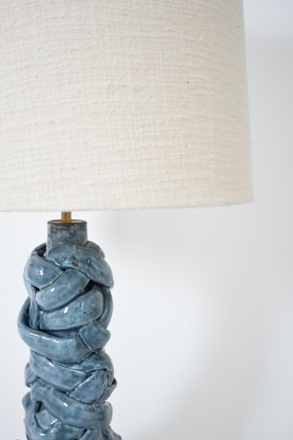 "Angkor" 42cm light blue lamp, Barracuda dition.