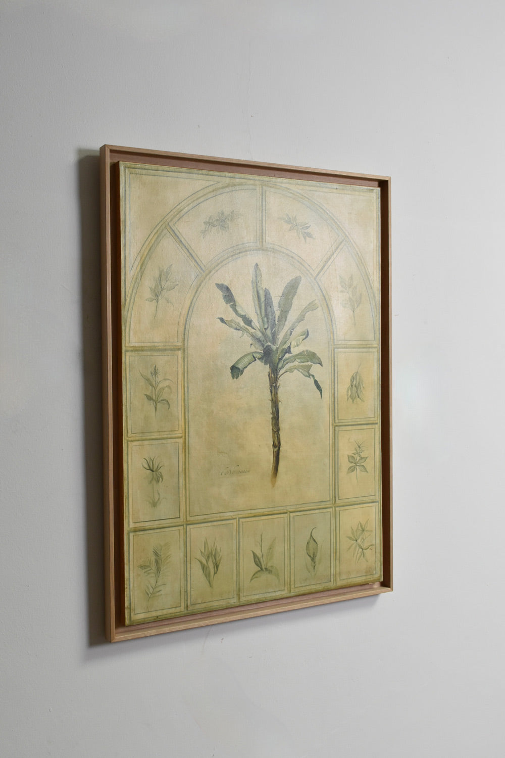 Palm tree oil on panel, 1970s.
