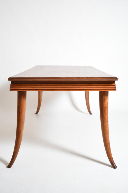 Etruscan style horns feet console dining table, 1960s.
