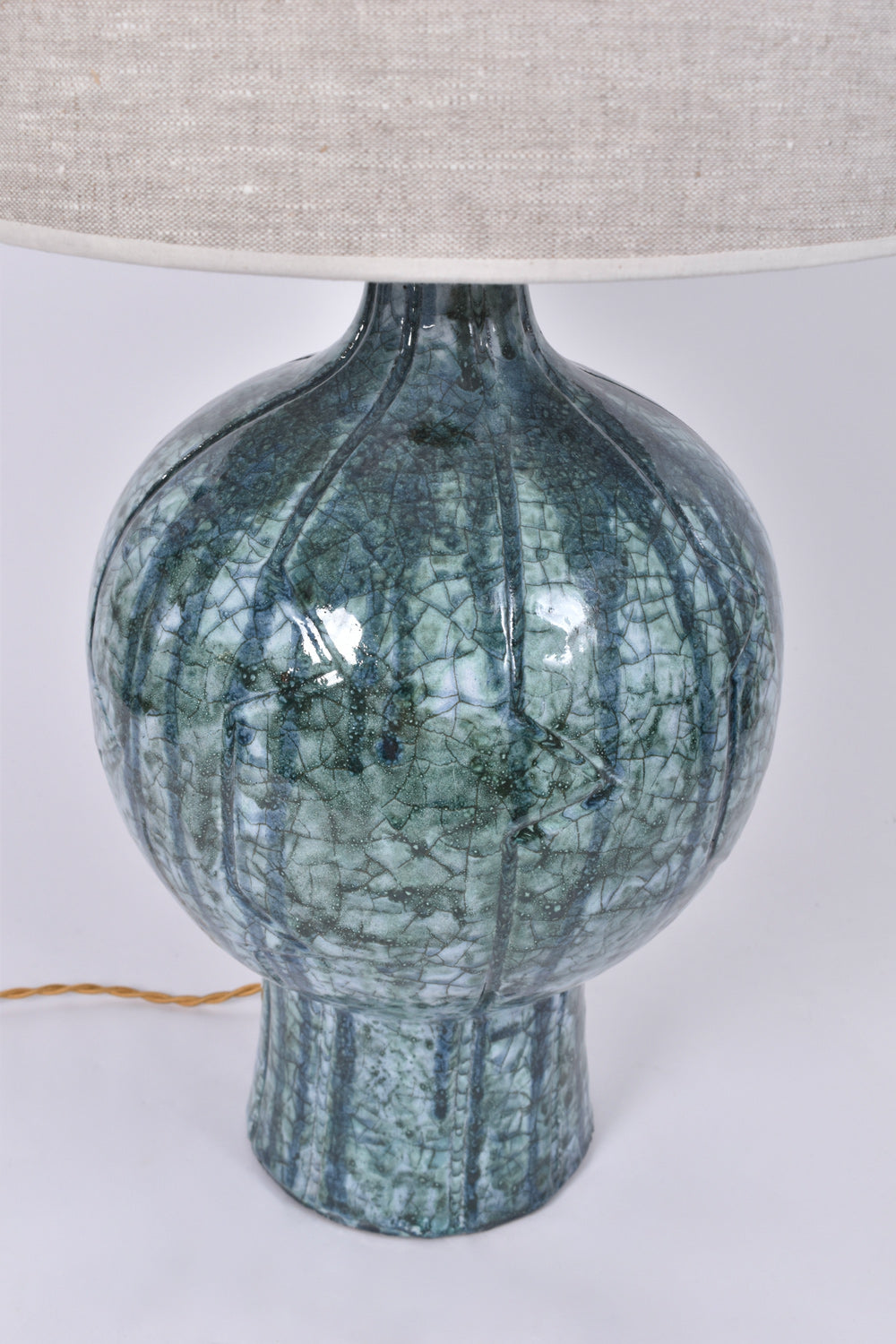 "Lanzarote" 42cm green & light blue lamp, Barracuda Edition.