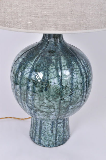 "Lanzarote" 42cm green & light blue lamp, Barracuda Edition.