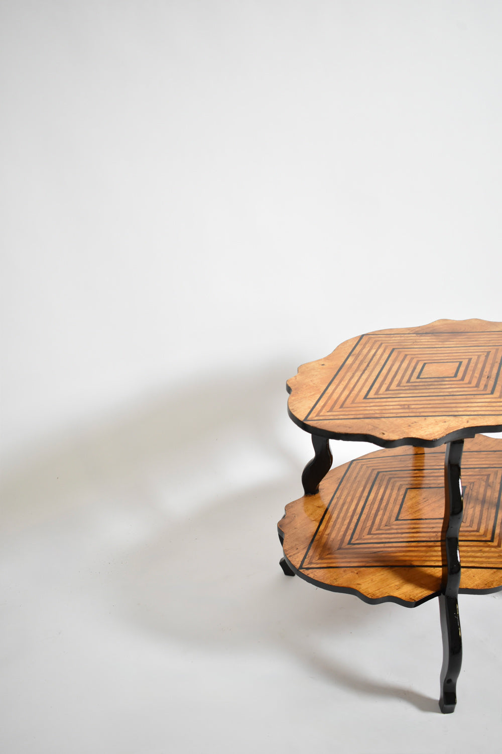 Napoleon 3 diamond pattern side table, XIXth c.