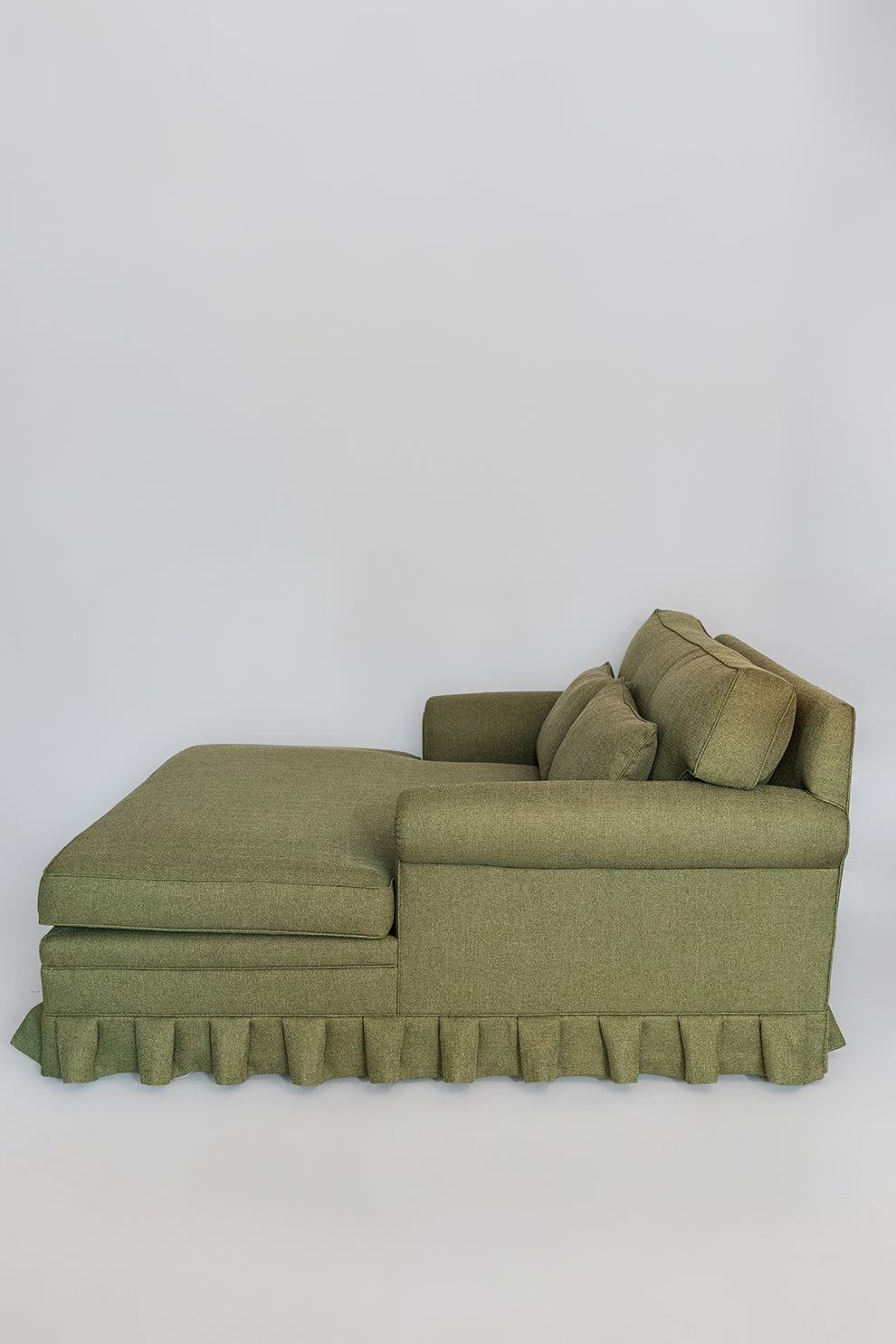 Green double lounge chair sofa, 1960s.