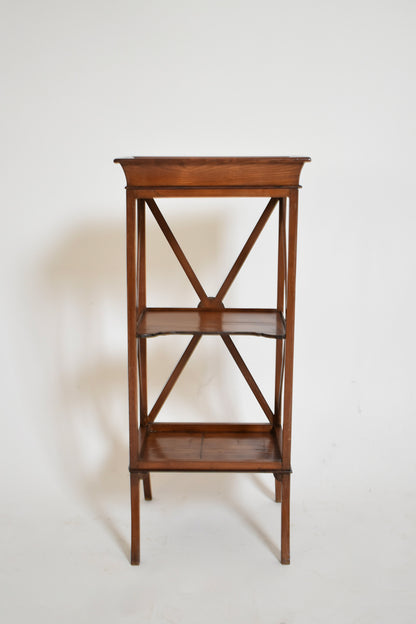 Pair of neoclassical mahogany bedside tables, 1960s.