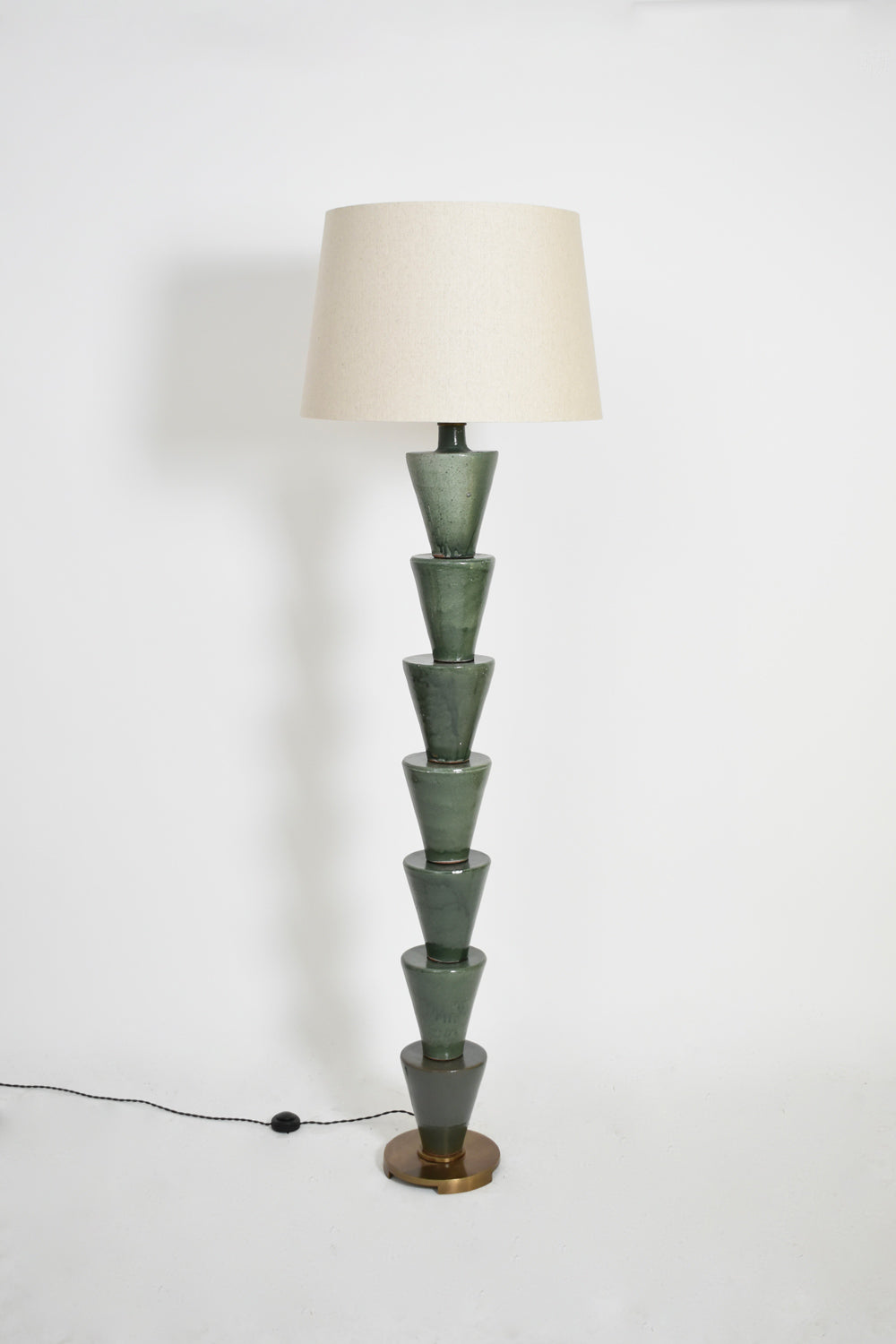 “Nizwa” green ceramic floor lamp, Barracuda Edition.
