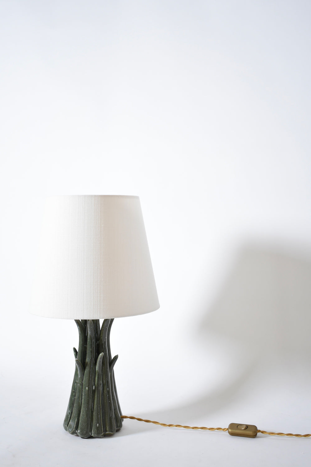 "Pico" 25cm green ceramic lamp, Barracuda edition.