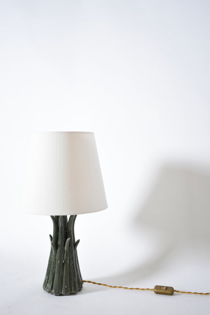"Pico" 25cm green ceramic lamp, Barracuda edition.