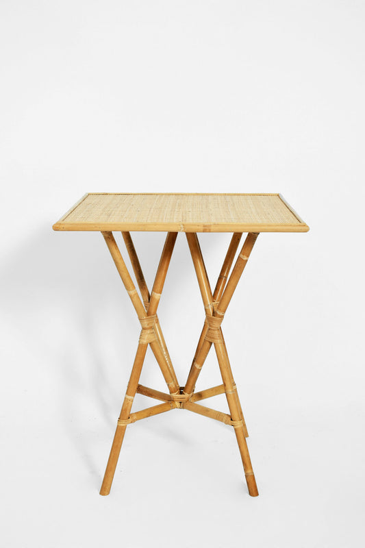 "Arrabida" 75cm natural rattan table, Barracuda Edition.