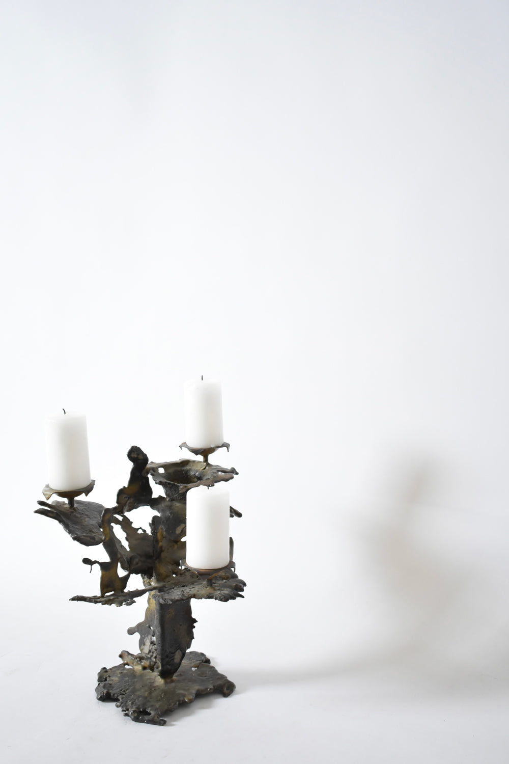 Brutalist candle holder, 1960s.