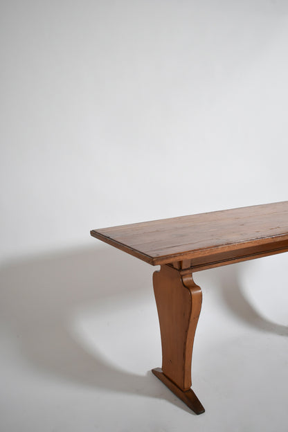 Neoclassical oak console table, 1950s.