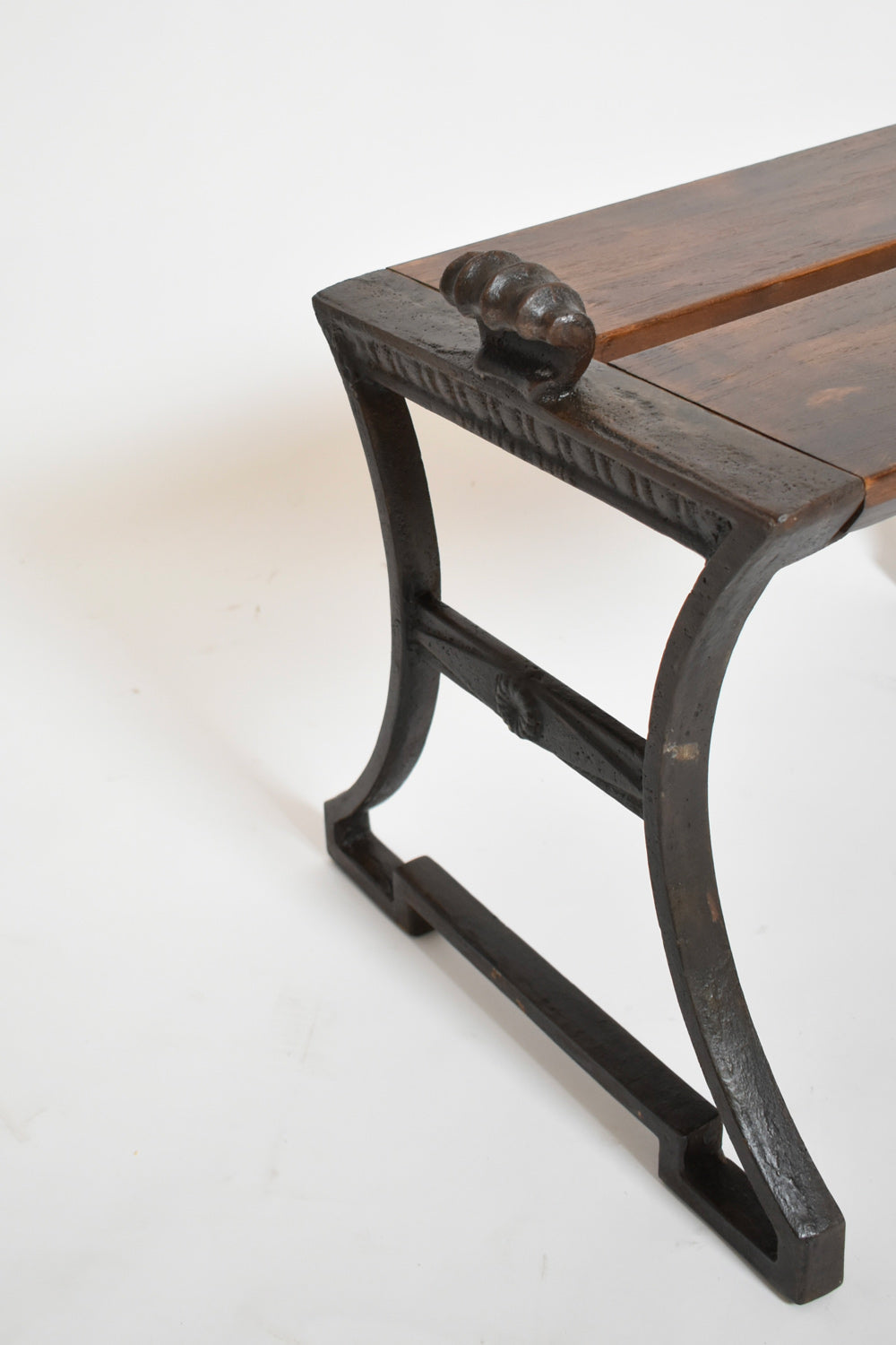 Folke Bensow cast iron and wood bench, 1920s.