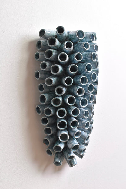 "Belize" 34cm light blue wall sconce lamp, Barracuda Edition.