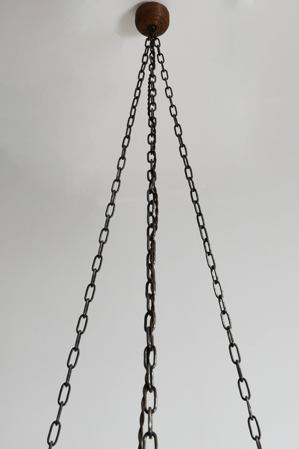 "Caprarola" 90cm rattan and fabric pendant lamp