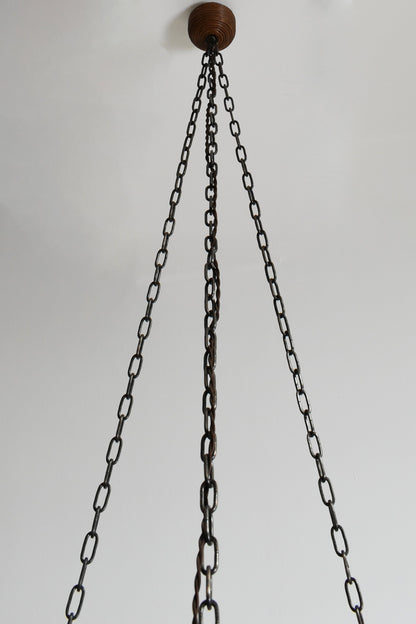 "Caprarola" 90cm rattan and fabric pendant lamp